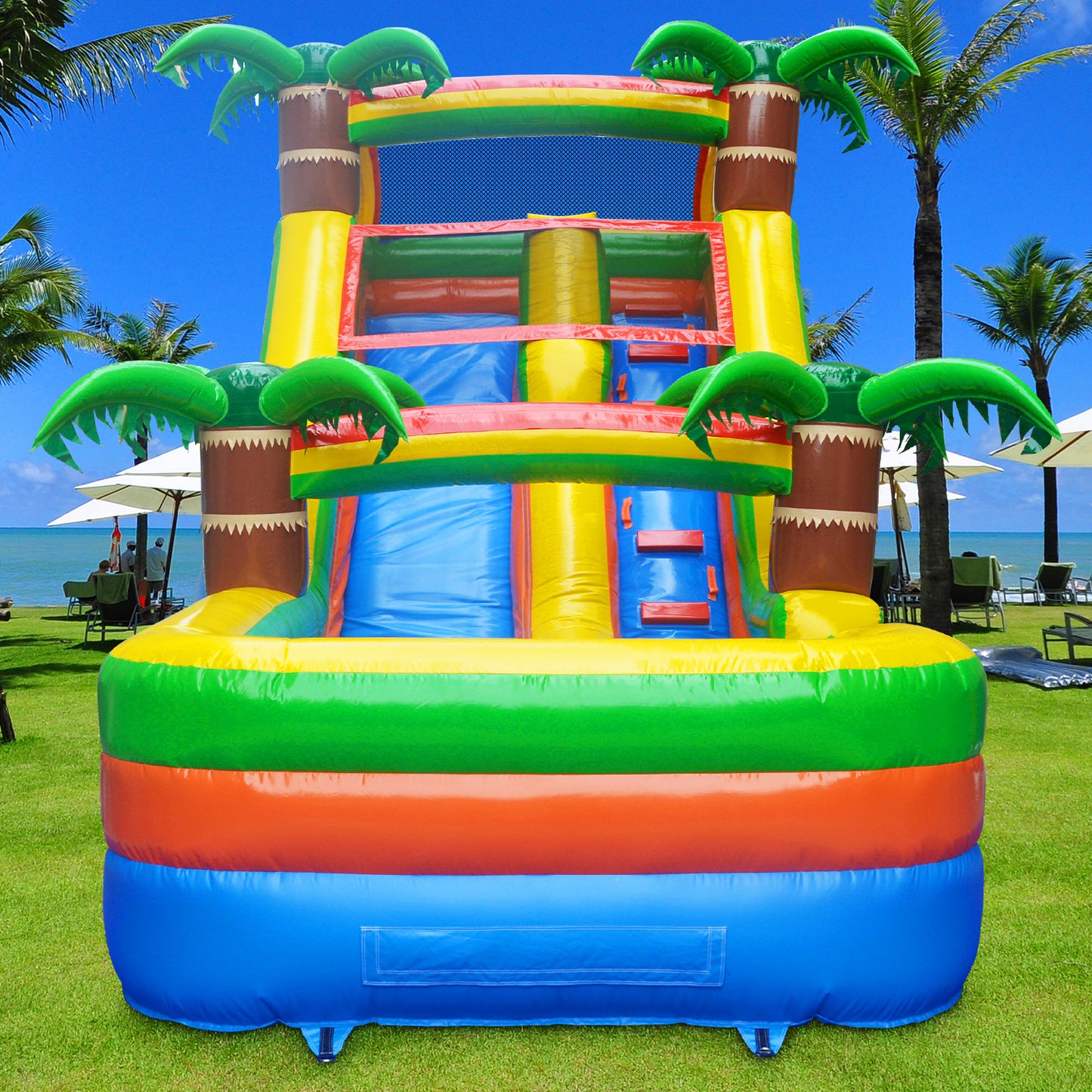 BIG WAVE - 13FT Tropical Paradise Wet/Dry Water Slide