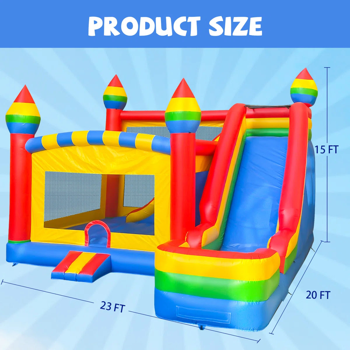 BIG WAVE - 18FT Rainbow Castle Combo - Pre Order Today!